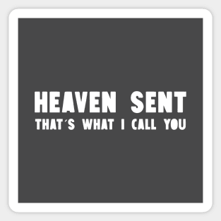 Heaven Sent, white Sticker